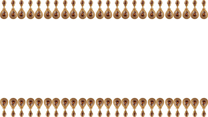 Elegant golden brown ornamental border pattern with traditional decorative elements, perfect for sophisticated frame designs and adding cultural charm to creative projects