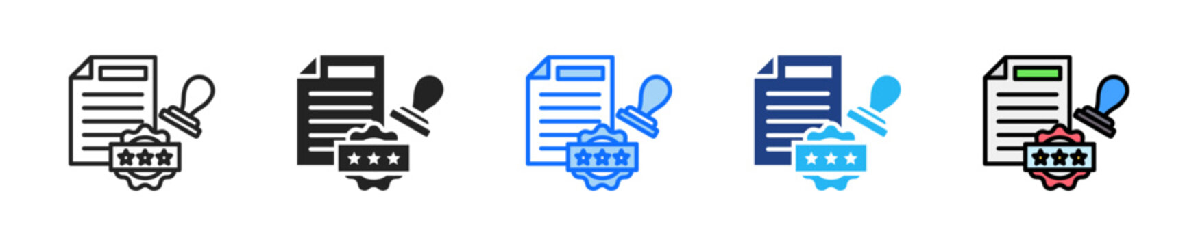 Declared Bankruptcy Icon Set Multiple Style Collection