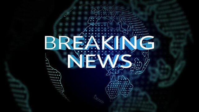 globe with braking news and light spots. Breaking News, Latest Global Updates, World News Alert. international news background