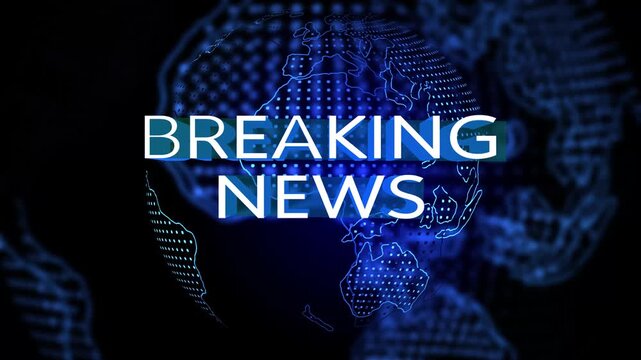 globe with braking news and light spots. Breaking News, Latest Global Updates, World News Alert. international news background