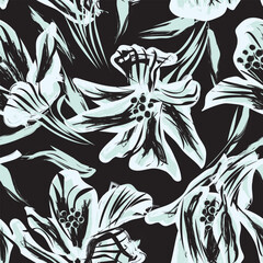 Pastel Abstract Floral Seamless Pattern Design