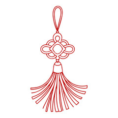 Hanging Tassel Line Icon