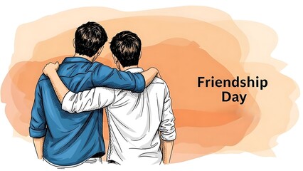 Celebrating friendship day illustration