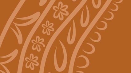 A close-up, stylized, and decorative design element featuring repeating floral and teardrop patterns © Ibnu