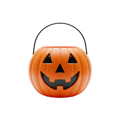 Orange pumpkin bucket for Halloween treats