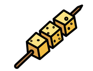 Tofu Skewer Illustration