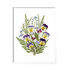 Botanical illustration with wildflowers
