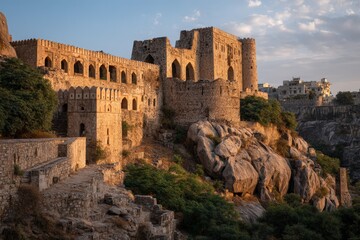 Ancient Golconda Fort in Hyderabad, India.