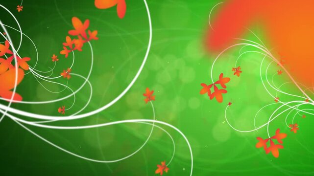 Vine and flower growth animation background can be looped