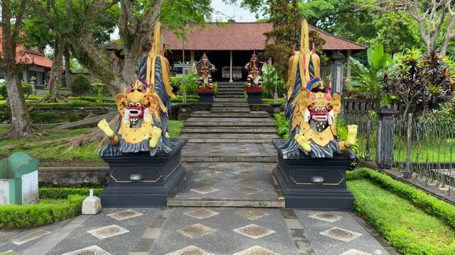 Statue in Tirta Gangga. It is a former royal palace in eastern Bali