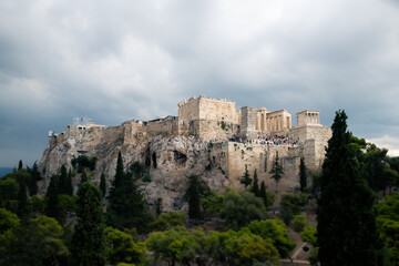 View of the Acropolis of ancient Greece