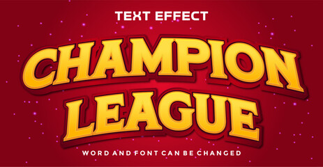 Champion league editable text effect