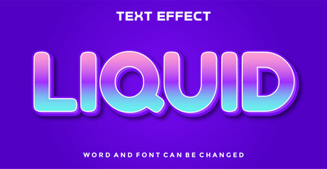 Liquid editable text effect