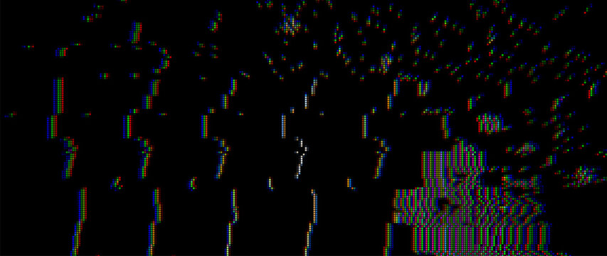 Analog Static Noise Glitch Effect. Digital Pixel Noise. VHS Corrupted Signal. Damaged Error Television Image. Vector illustration.