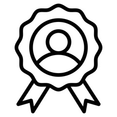 Certificate Badge with User Icon