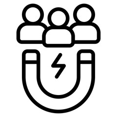 Magnet with Lightning Symbol