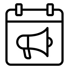 Calendar with Megaphone Reminder