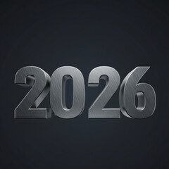 2026 written with silver colour 