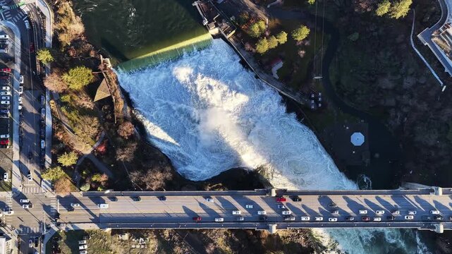Monroe Bridge Spokane Aerial View