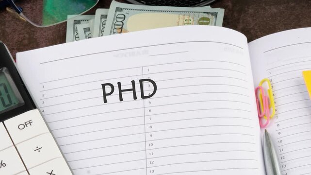 PHD text animation, Learn effective finance management techniques through budgeting strategies and educational content aimed at enhancing business skills