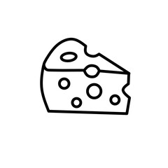 Butter or Margarine Block in Dish Line Art Illustration