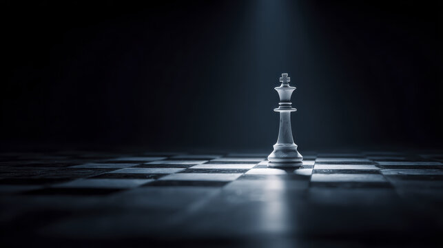 Chess chess piece king strategy game spotlight dark concept leadership success power competition board checkmate focus spotlighting dramatic