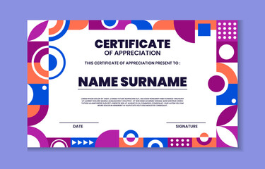 Modern Flat Certificate