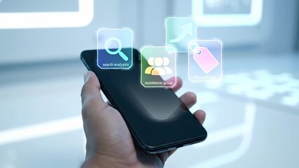 Mobile Shopping App Interface on Smartphone Screen. - Powered by Adobe