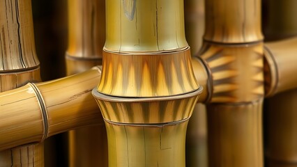 cam. Bamboo stem with raised mechanical cam-like segments, natural texture and side lighting. gardening catalogs, home-decor guides, designed for home decor and floral branding.