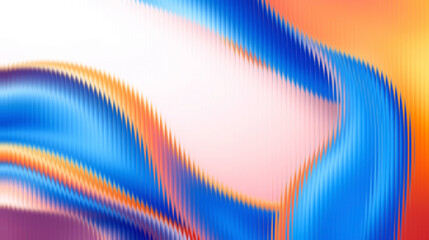 Vibrant abstract waves in blue, orange, and white gradient