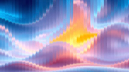 Vibrant abstract waves in blue, pink, and yellow hues