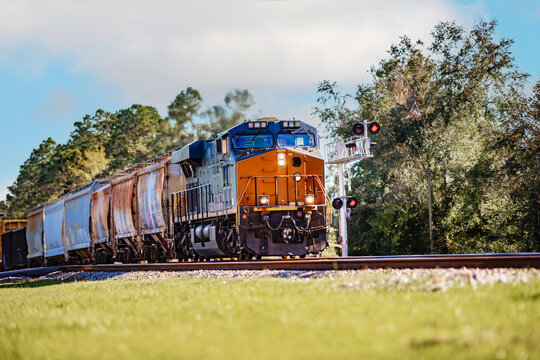 Freight train underway in Georgia