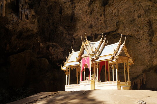 the bright morning sun illuminates the temple