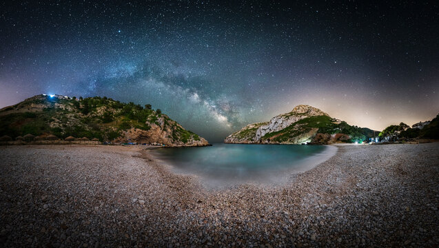 Night Sky with Milky Way Above Cala de la Granadella