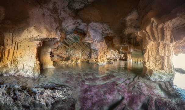 Cova Tallada Sea Cave in Javea, Alicante, Spain