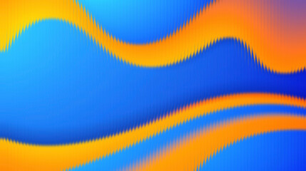 Vibrant blue and orange gradient waves background