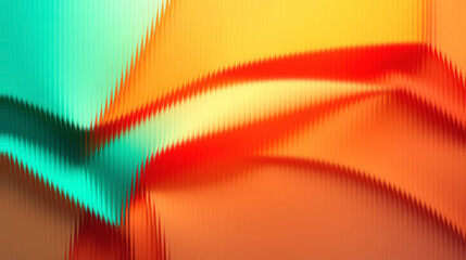 Vibrant abstract waves in orange, red, and teal colors