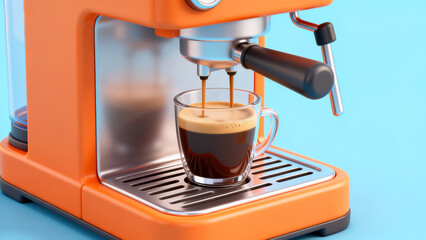 Orange Coffee Machine Coffee Extraction Still Life Photography