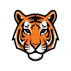 Fototapeta premium Tiger head mascot logo for sports and e-sports team vector illustration isolated on white background