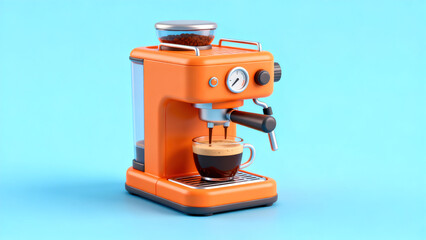 Orange Coffee Machine Coffee Extraction Still Life Photography