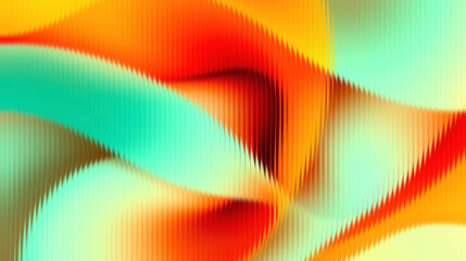 Vibrant abstract background with dynamic orange and teal waves