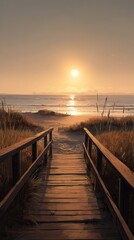 Obraz premium Sunset on the Beach