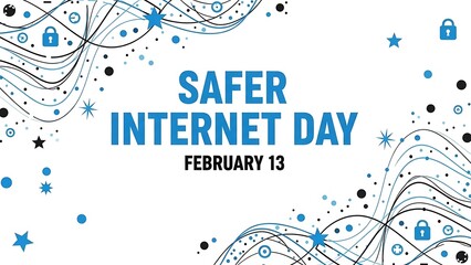 Safer internet day february 13 illustration highlighting cybersecurity awareness