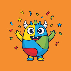 Obraz premium Baby Monster Learning Magic Spells From Grandma Fang