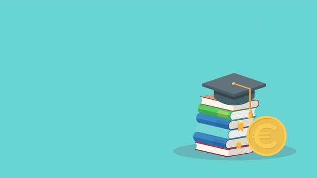 Student scholarship for college and university. Tuition fees for education, investment in scholarship concept.