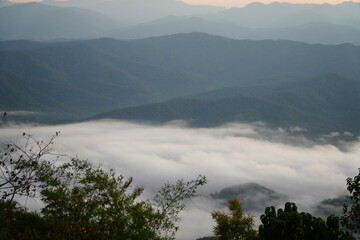 Sea of Mist over Mountain Layers