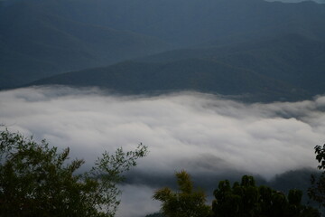 Sea of Mist over Mountain Layers