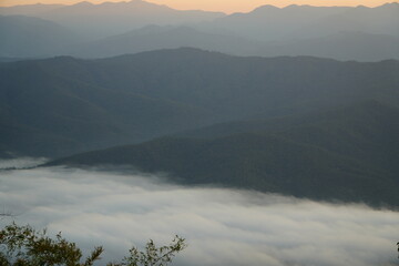 Sea of Mist over Mountain Layers