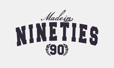 Retro College Varsity Typography T-shirt and Poster Graphic Template Vector © AKSNA