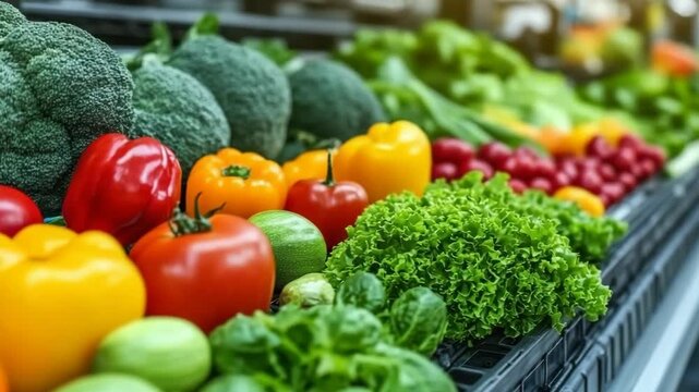 selective focus machines blending fresh fruits and vegetables scene